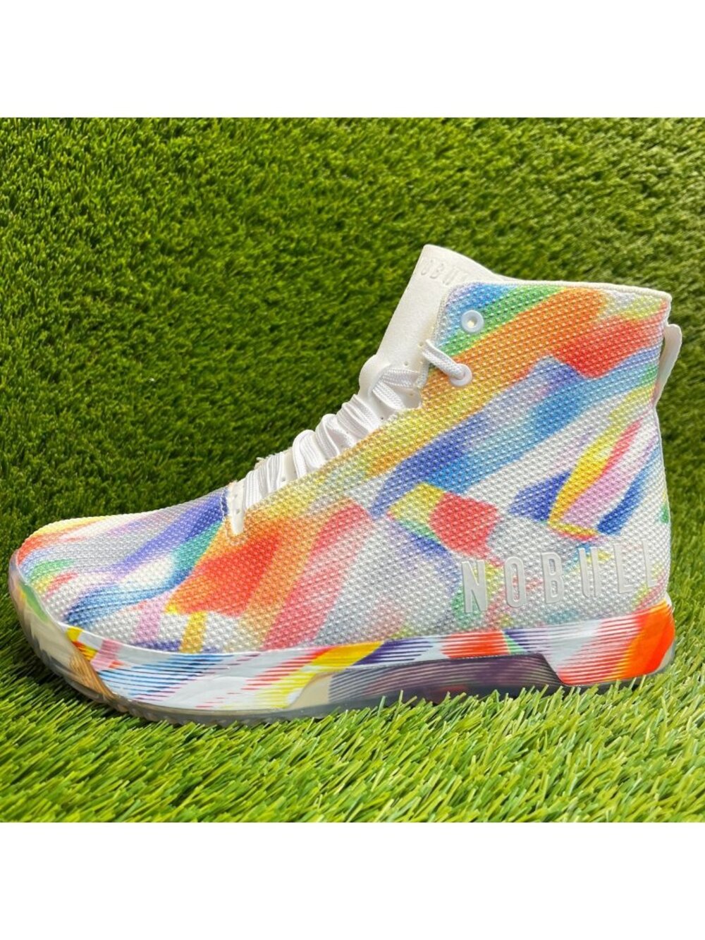 Nobull SF Trainer+ Pride Collection Mens Size 11 White Athletic Shoes Sneakers